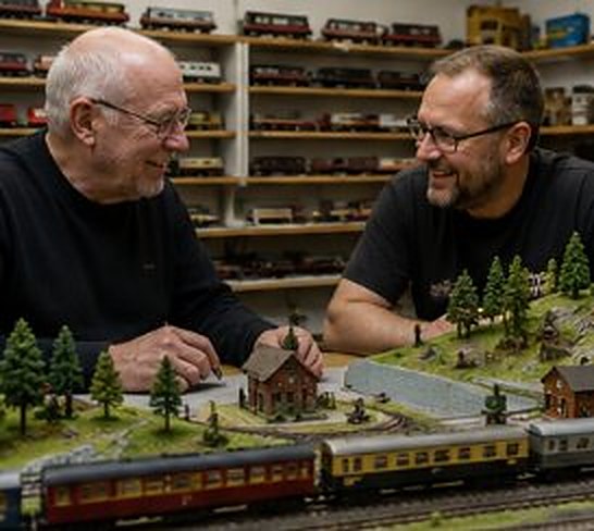 To mænd maler modeller